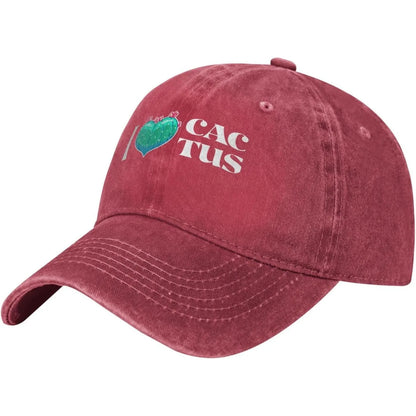 I Love Cactus Vintage Cotton Baseball Cap