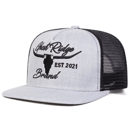 Bullhead Letter Embroidery Outdoor Snapback Cap