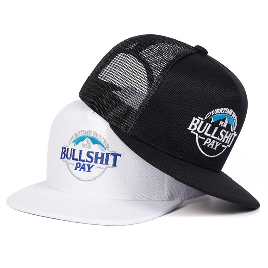 Unisex Bullshit Pay Letter Embroidery Hip-hop Net Hats
