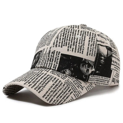 Graffiti Newspaper Baseball Cap