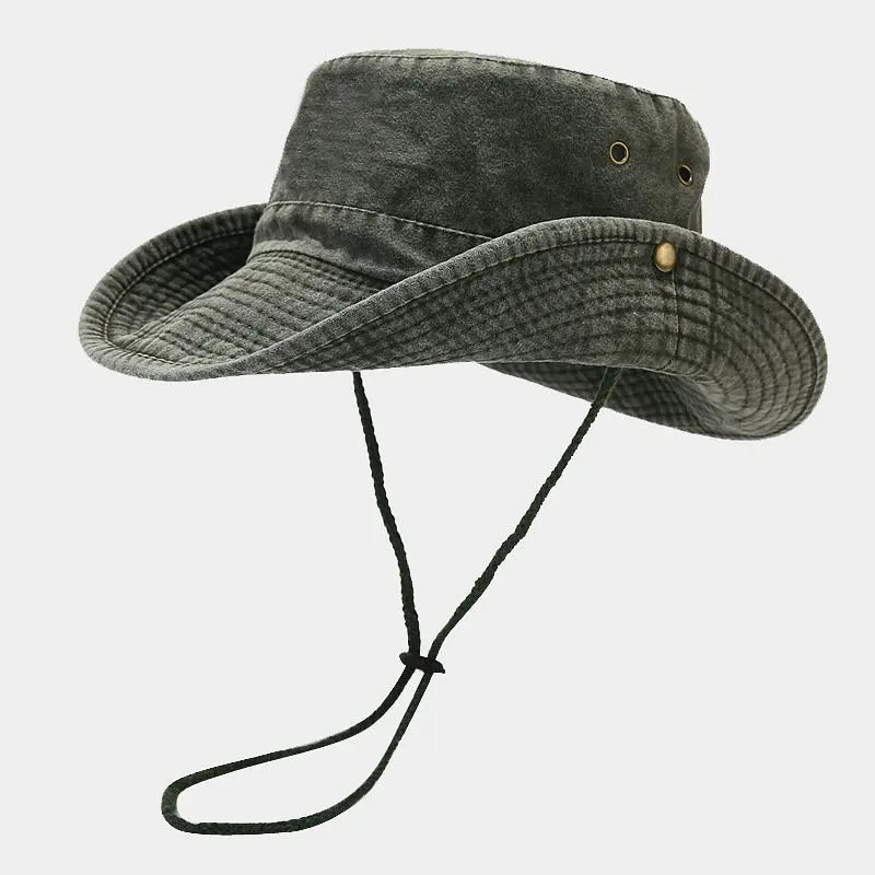 Cotton Solid Bucket Hat Unisex