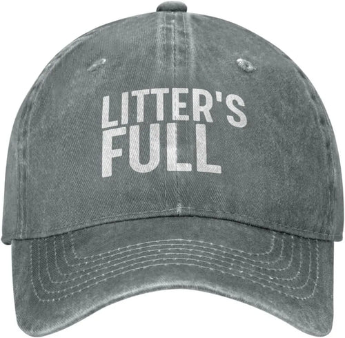Litters Full Funny Distressed Baseball Cap