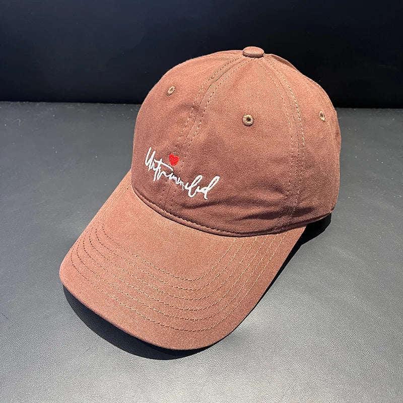 Love Embroidery Korean Style Trendy Baseball Cap