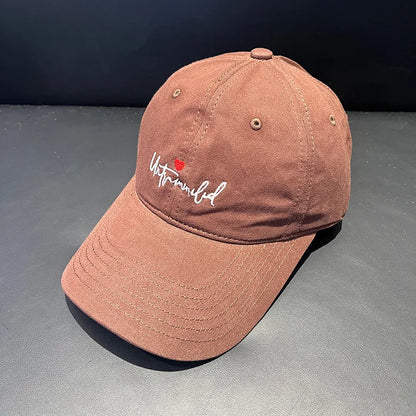Love Embroidery Korean Style Trendy Baseball Cap