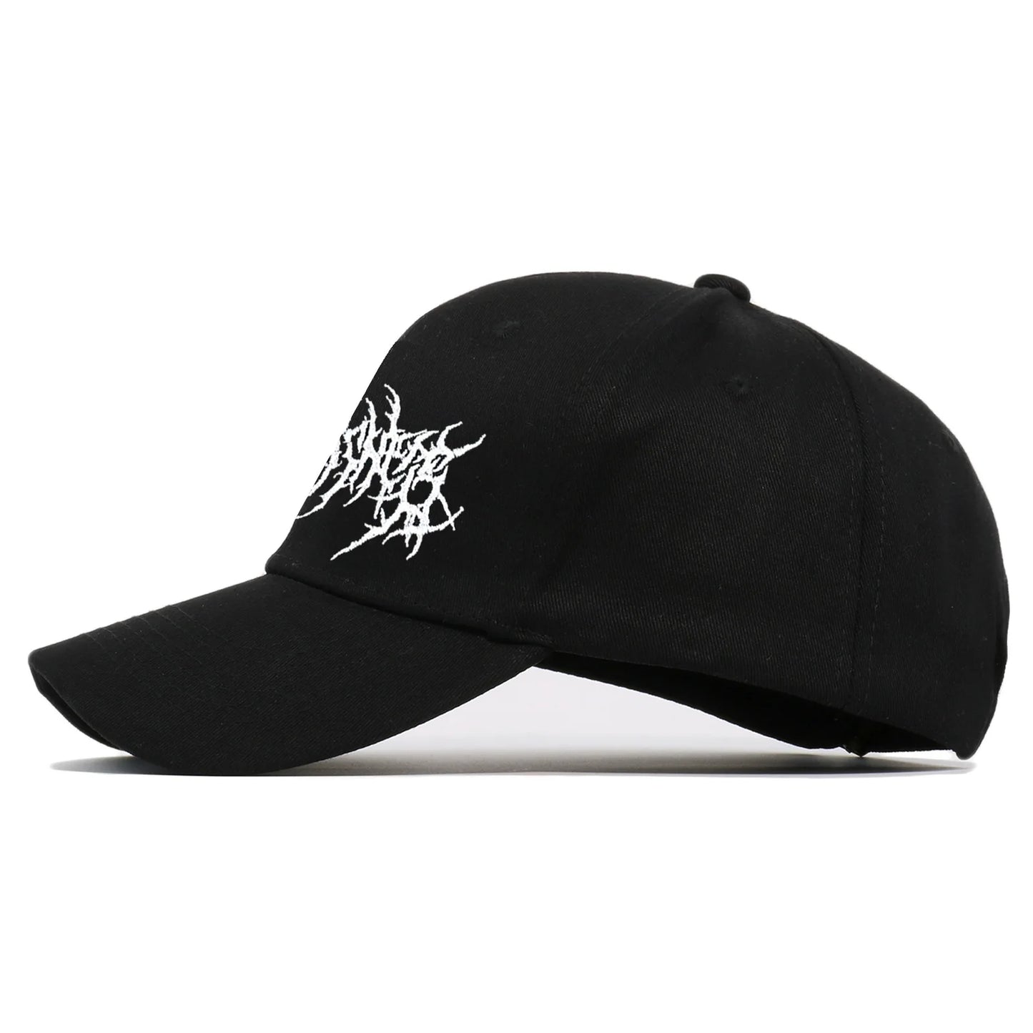Gothic Punk Embroidered Cotton Unisex Baseball Cap