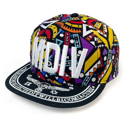 Mdiv Embroidered Flat Brimmed Baseball Hat