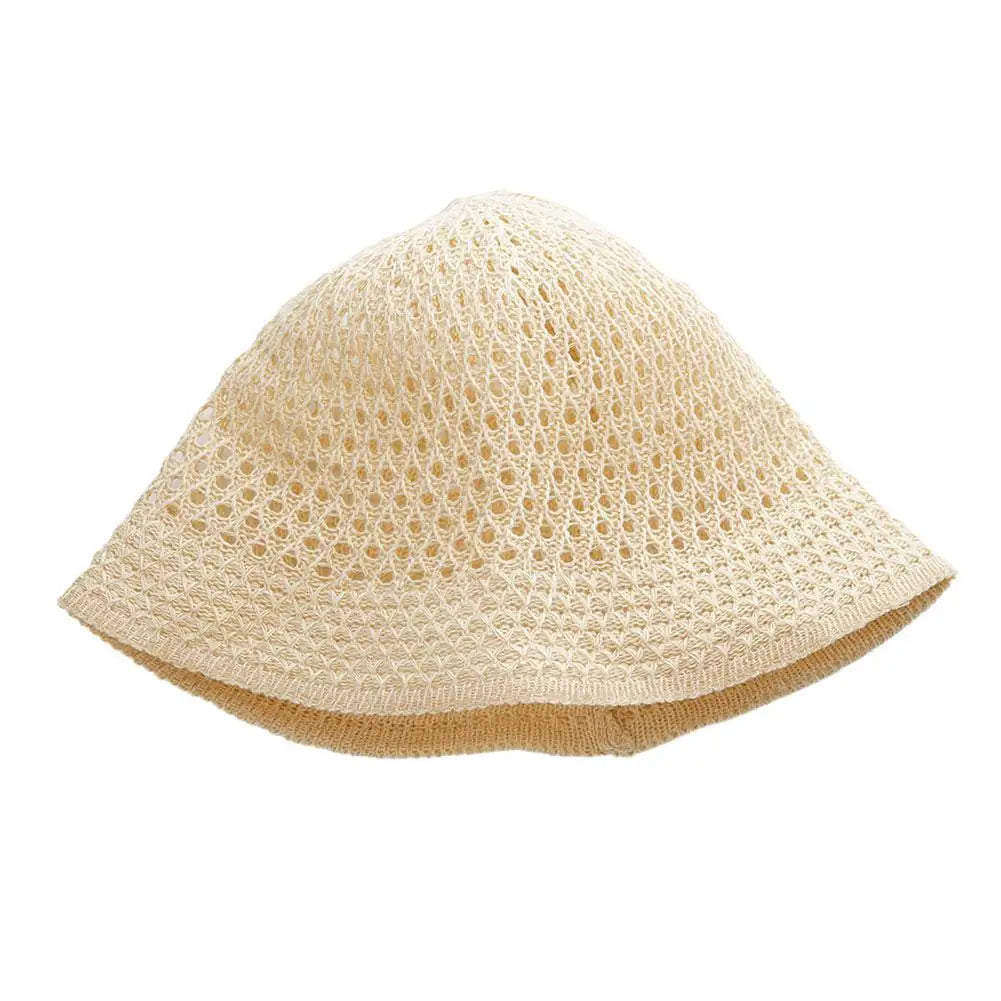 Summer Breathable Hollow Knitted Crochet Bucket Hat