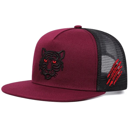 Tiger Head Embroidered Baseball Hat