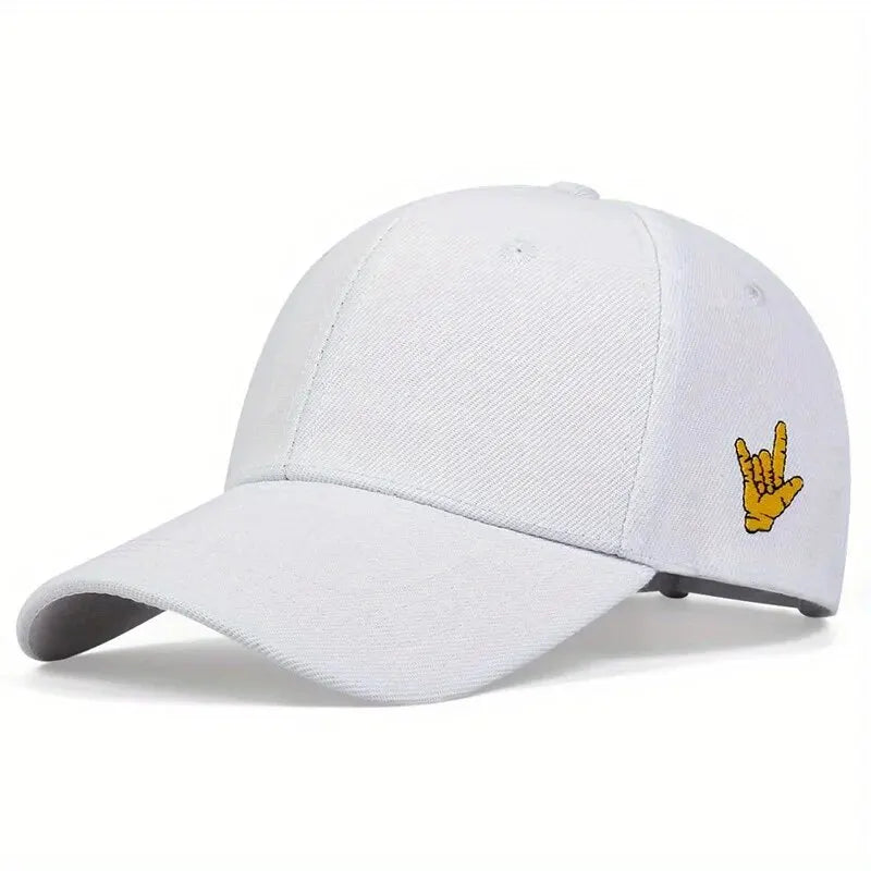 Unisex Side Finger Embroidery Baseball Caps Spring