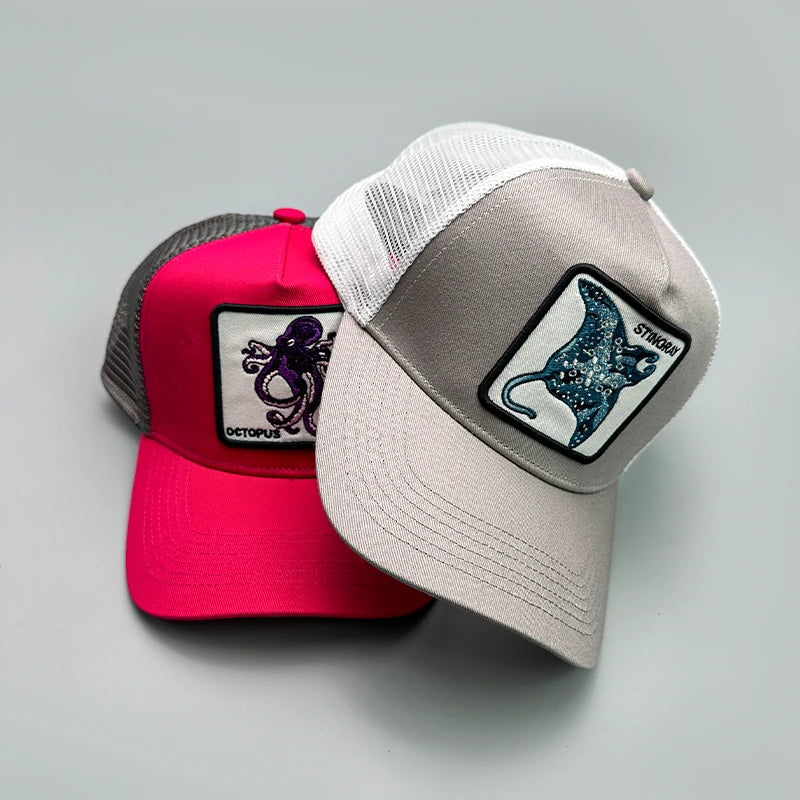 Niche Color Block Marine Animals Baseball Cap