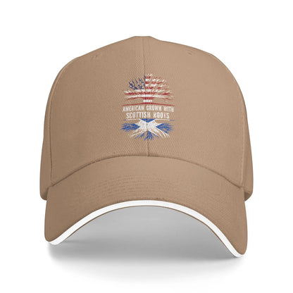 American Scottish Roots Flag Outdoor Baseball Cap