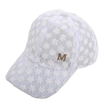 Korean Lace Flower Mesh Baseball Cap