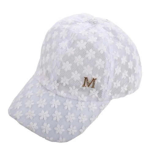 Korean Lace Flower Mesh Baseball Cap