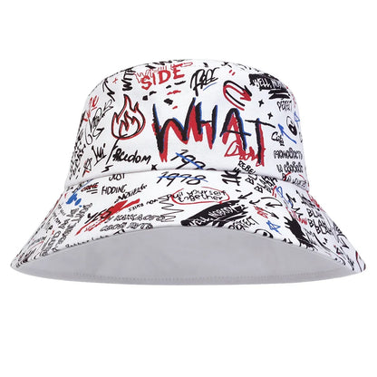 Summer Graffiti Bucket Hat Unisex Fishing Sun Cap