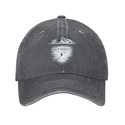 Vintage Distressed Penguin "But Why" Baseball Cap