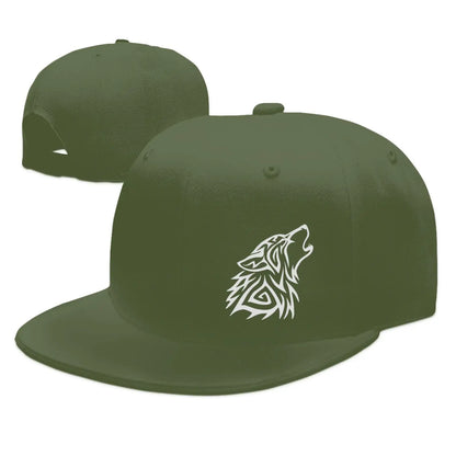 Tribal Wolf Howl Hip Hop Snapback Cap