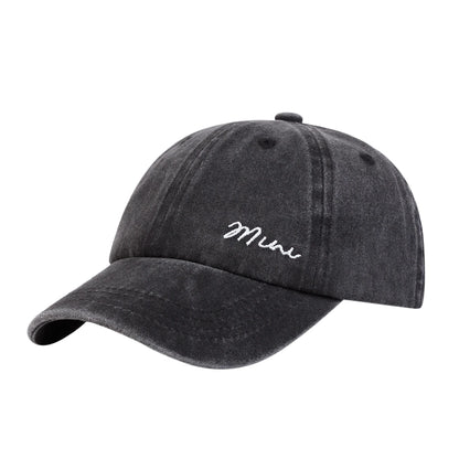 Unisex Parent Child Letter Embroidery Wash Baseball Caps