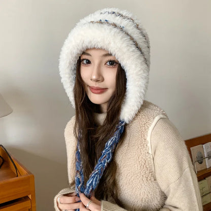 Women's Plush Warm Cozy Knit Bucket Hat