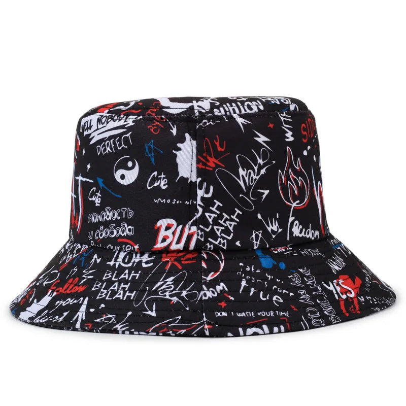 Graffiti Style Adjustable Streetwear Bucket Hat