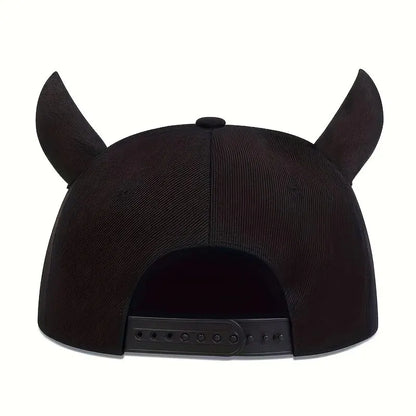 Personality P Letter Ox Horn Hip Hop Snapback Cap