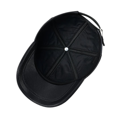 FEINION Leather Adjustable Flat Cap