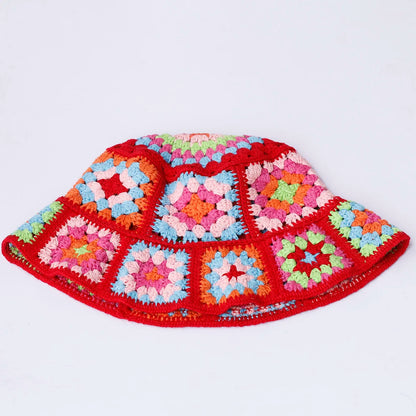 Colorful Crochet Woolen Knitted Bucket Hat