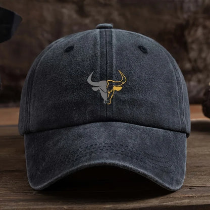 Fashionable Bull Head Printed Outdoor Baseball Cap