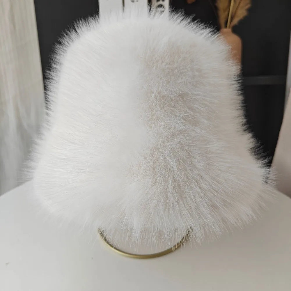 Warm Fluffy Fur Fisherman Bucket Hat