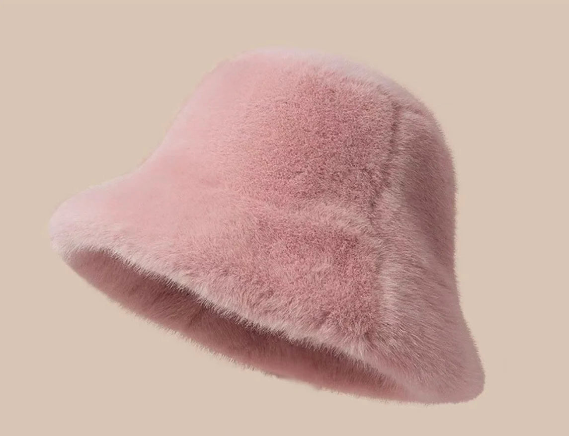 Fluffy Fur Warm Bucket Hat