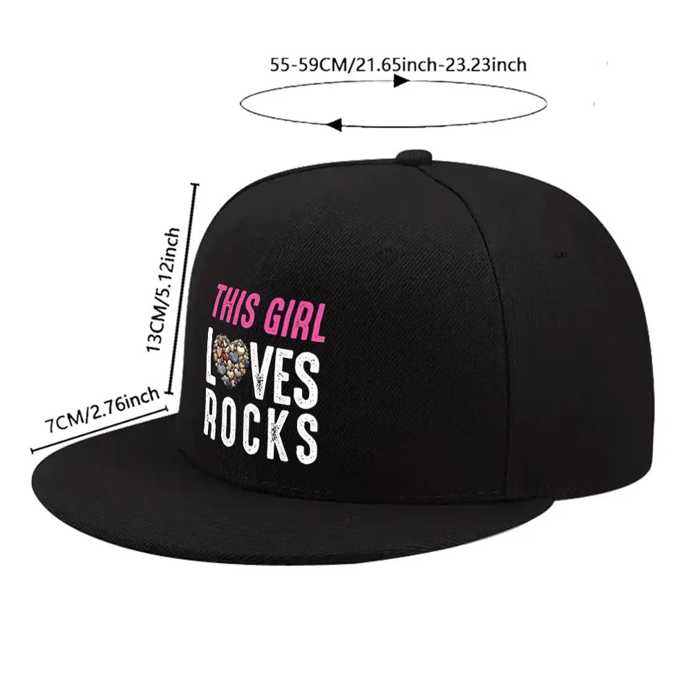This Girl Loves Rocks Streetwear Snapback Cap