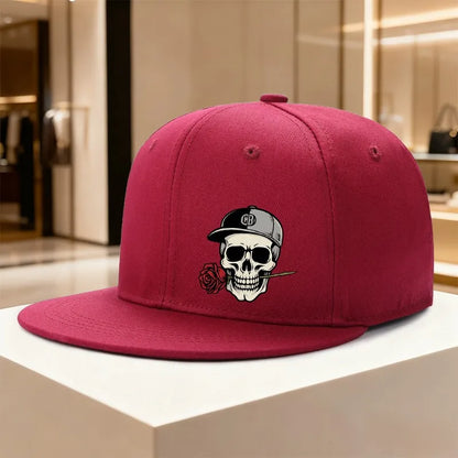 Skull Rose Street Style Hip Hop Snapback Cap