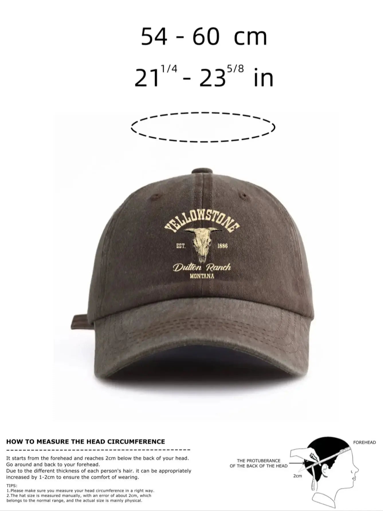 Yellowstone Washed Retro Dad Baseball Cap