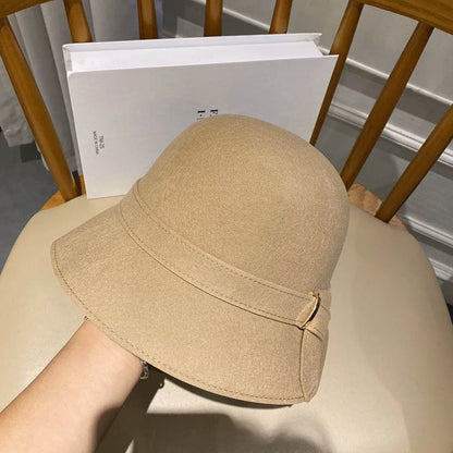 Japanese Minimal Felt Winter Fisherman Bucket Hat