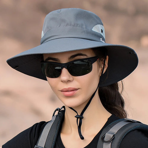 Summer Foldable Breathable Ponytail Mask Bucket Hat