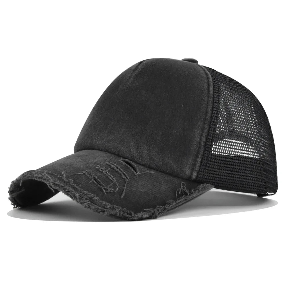 Washed Retro Hip Hop Snapback Cap