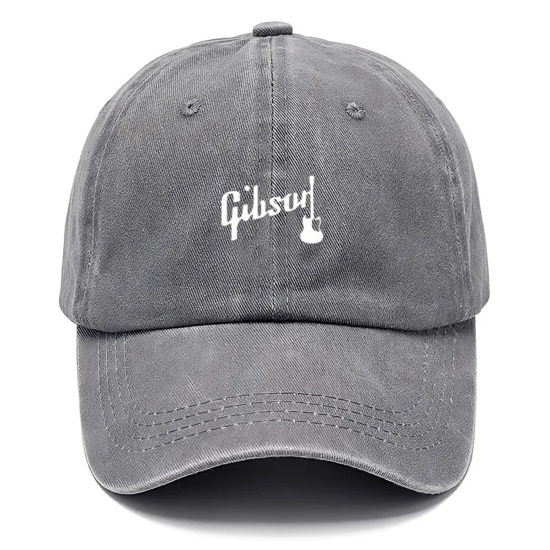 Guitar Music Vintage Washed Cotton Rock Style Baseball Cap