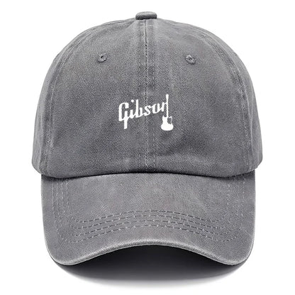 Guitar Music Vintage Washed Cotton Rock Style Baseball Cap