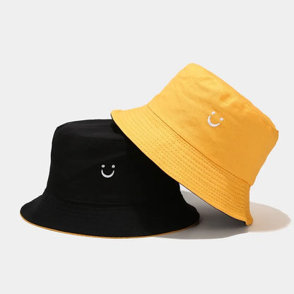 Unisex Double-Sided Smile Face Fisherman Hat