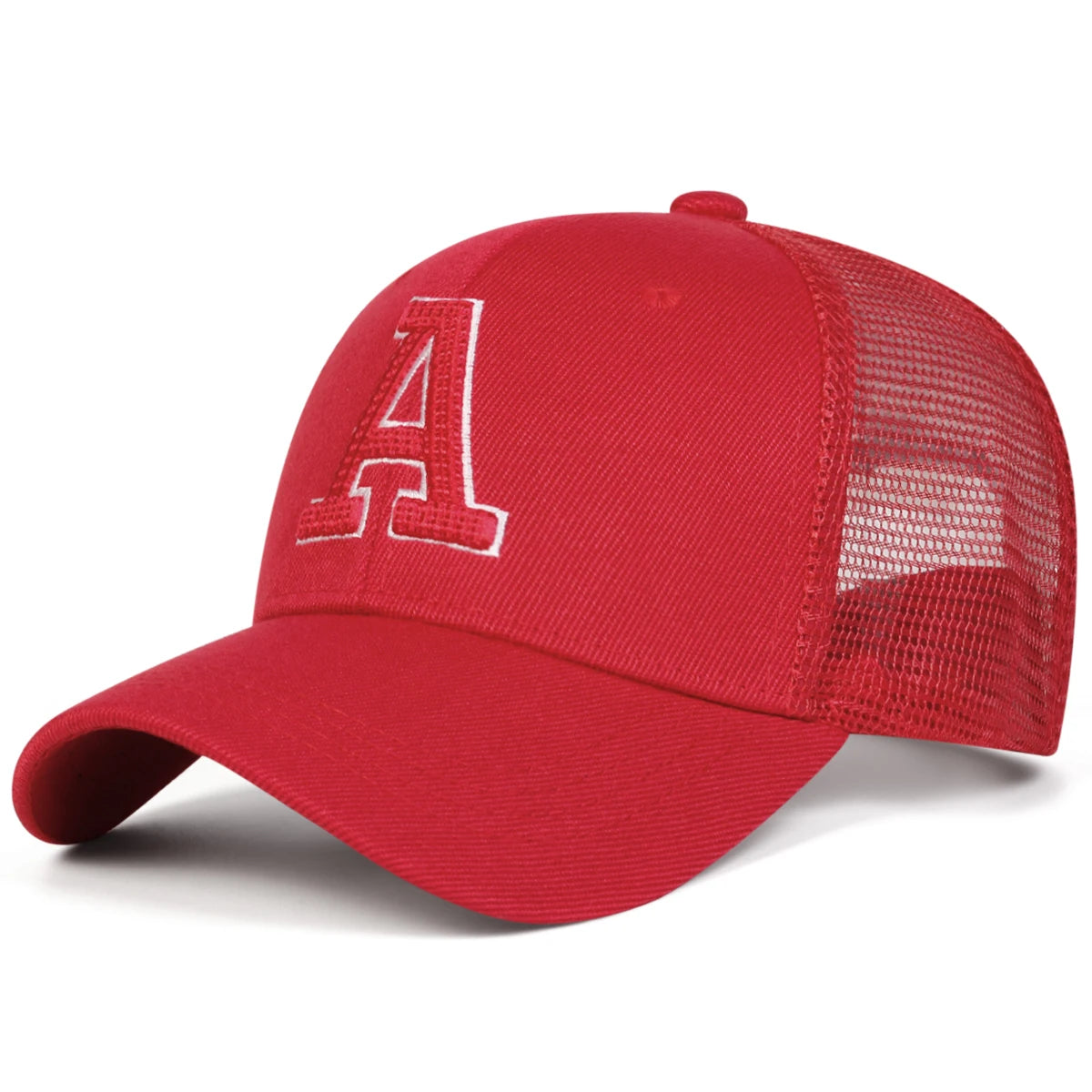 Unisex A Letter Embroidery Baseball Net Caps