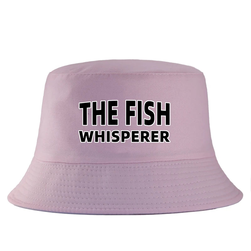 Fish Whisperer Letter Print Bucket Hat