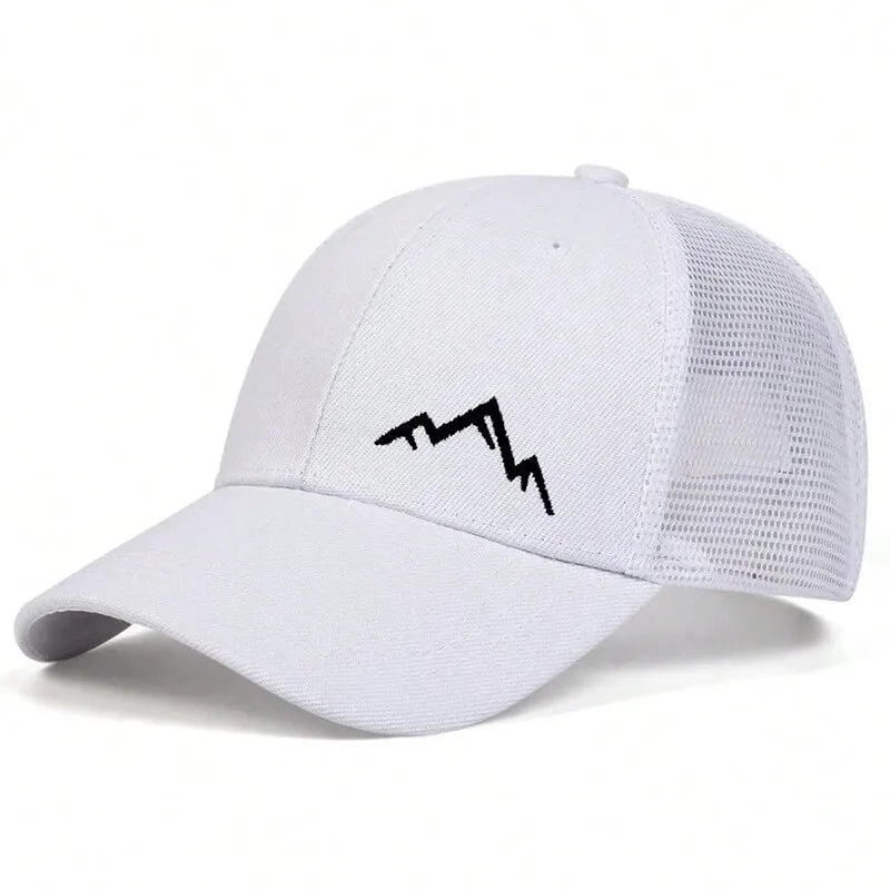Unisex Mountain Range Embroidery Baseball Net Caps