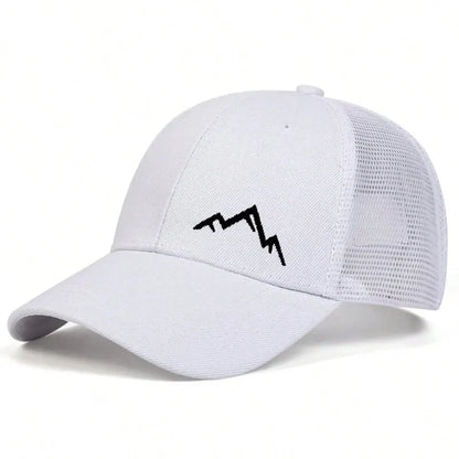Unisex Mountain Range Embroidery Baseball Net Caps