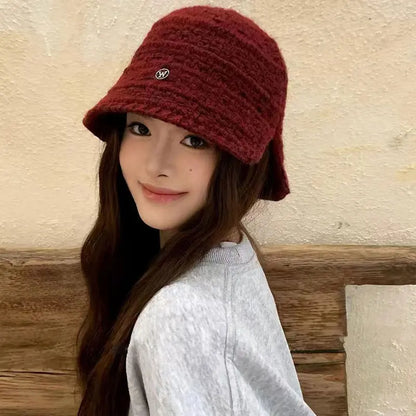 Unisex Knitted Winter Warm Fisherman Bucket Hat