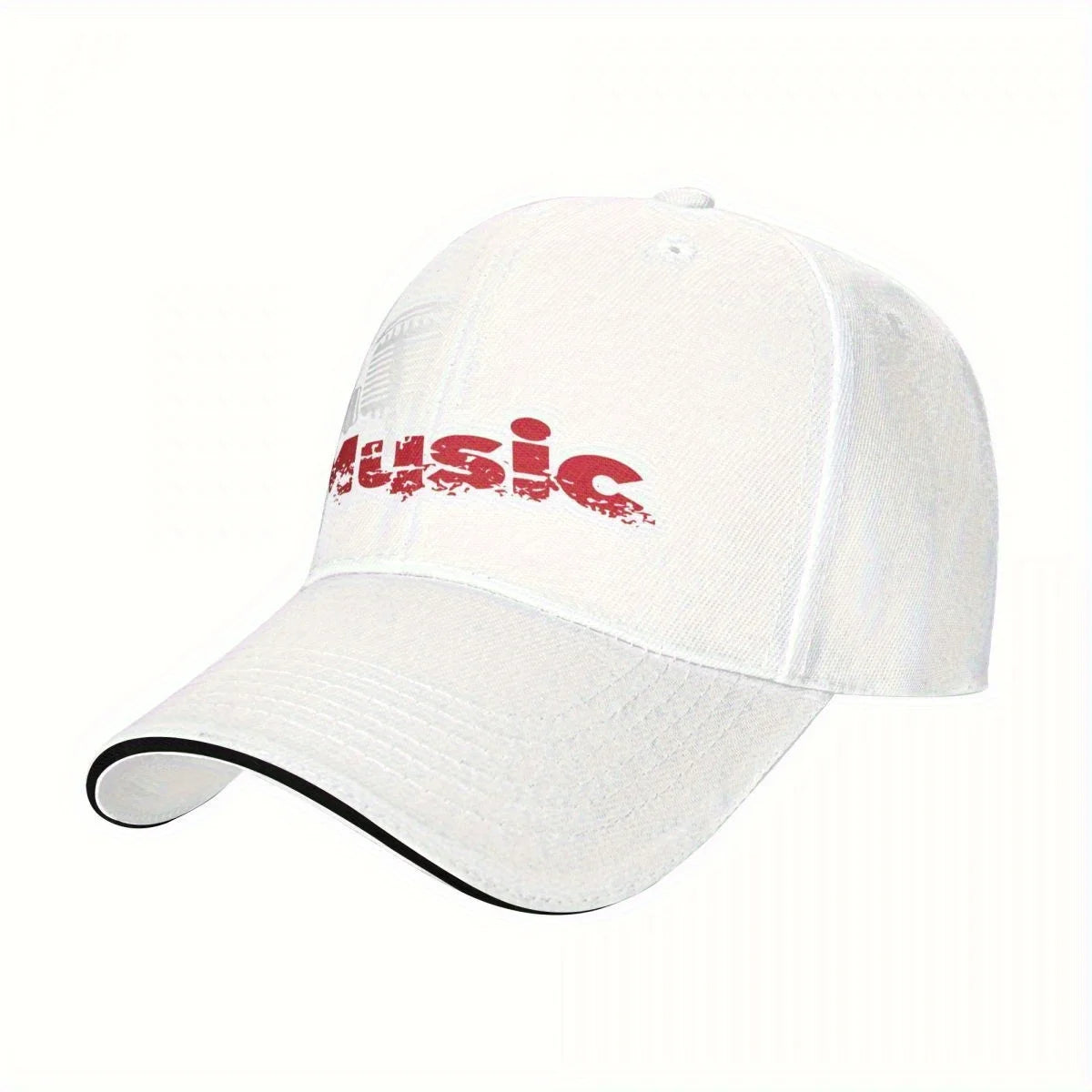 Vintage Music Print Baseball Cap