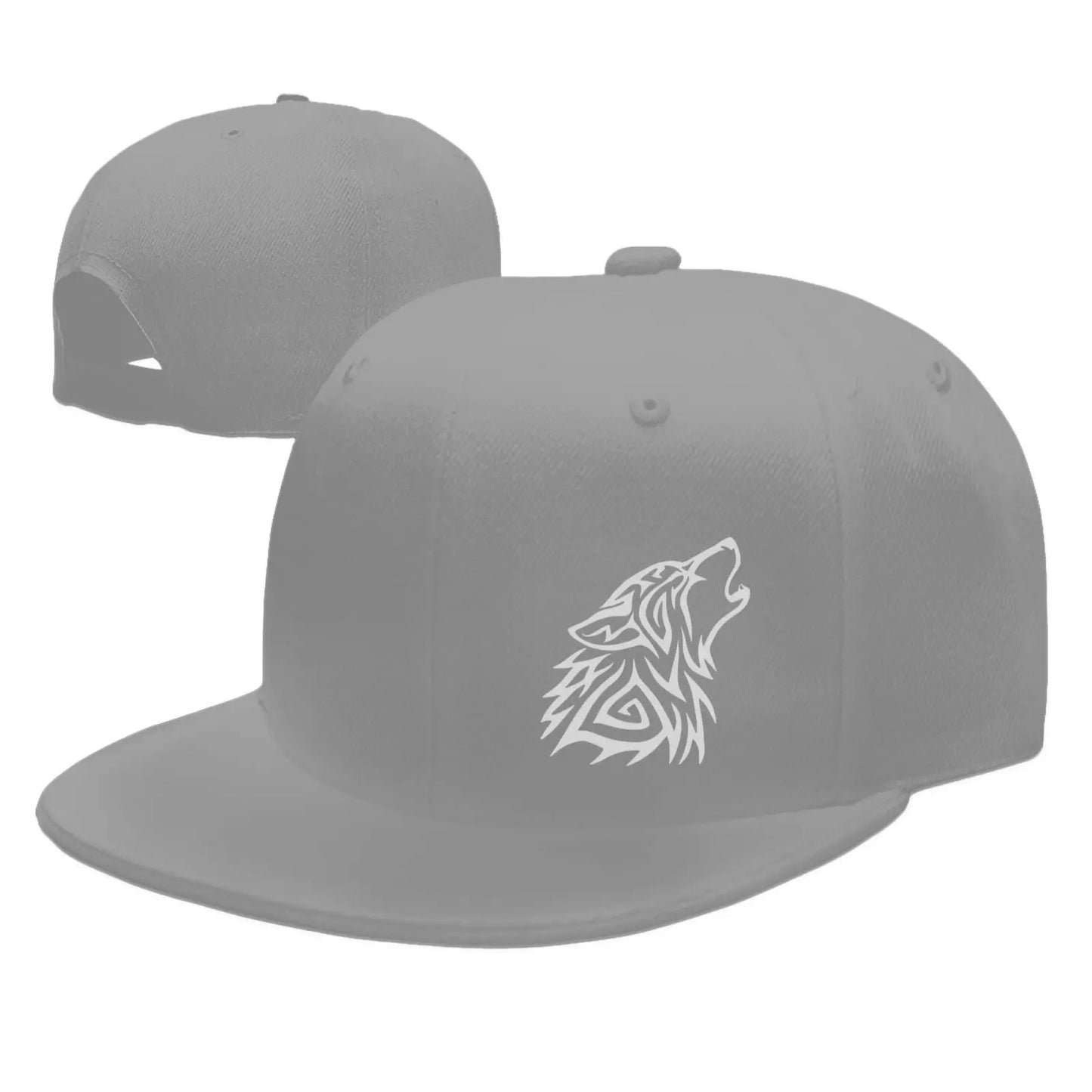 Tribal Wolf Howl Hip Hop Snapback Cap
