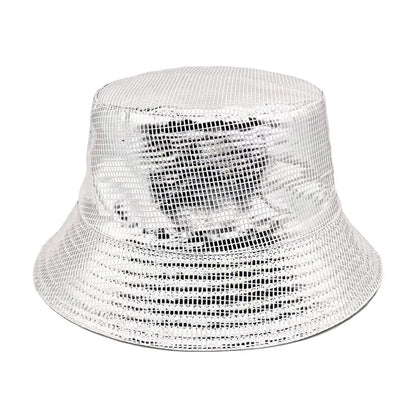 Golden Silver Plaid Bucket Hat