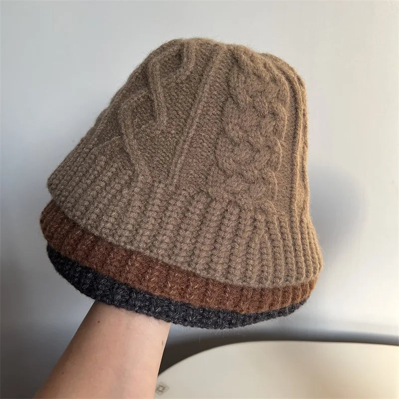 Women's Wool Blend Knitted Bucket Hat