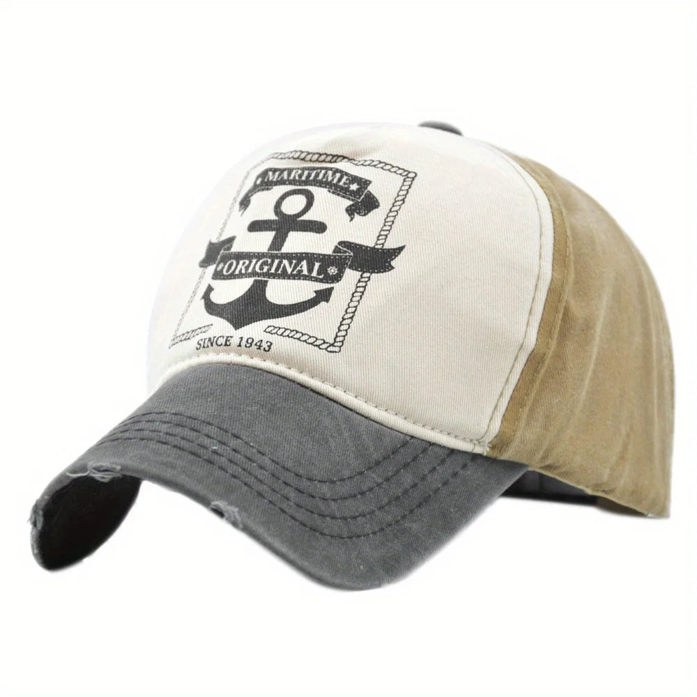 Anchor Print Hip Hop Snapback Cap