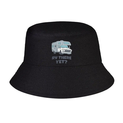 RV There Yet Camping Pun Retro Bucket Hat