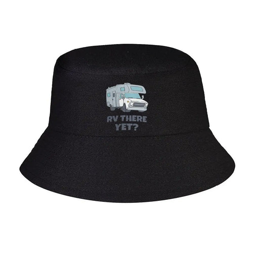 RV There Yet Camping Pun Retro Bucket Hat